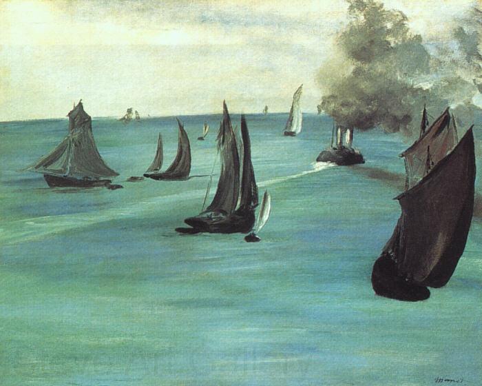 Edouard Manet The Beach at Sainte Adresse Spain oil painting art